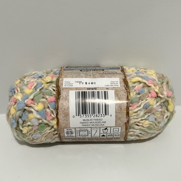Bernat Tweedsome lot of 6 skeins in Muslin Tweed Luxury Soft Mohair Blend yarn - Picture 4 of 5